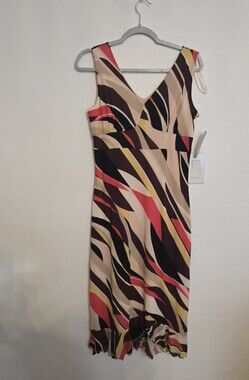I. E. Woman Urban Graphic Y2K Midi Dress Size Small